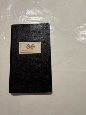 Harley-Davidson Black 'Hog Log' Leather Journal